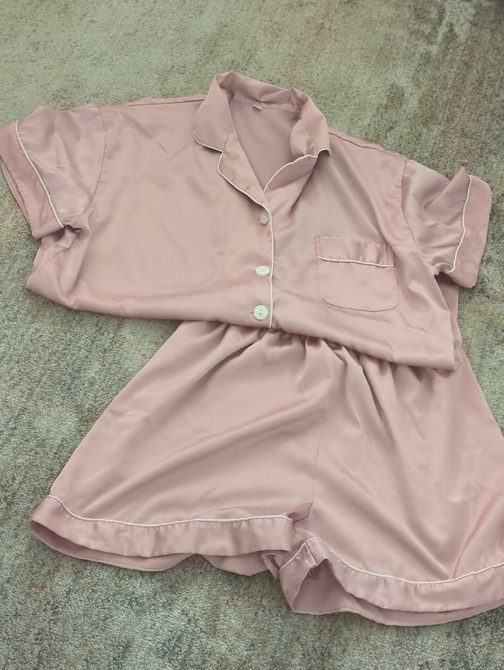 Women's Blush Pink Short Pajama Set - Soft Sleep Top & Shorts